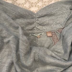 Anthropology Sparkly Gray Knit Sweater